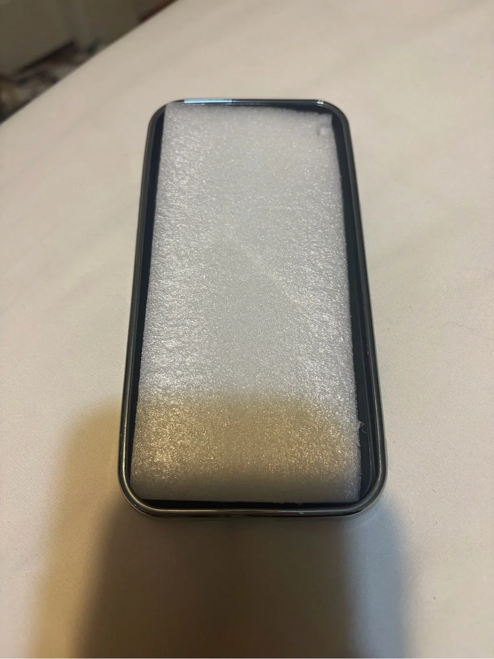 Dark Grey leather Phone Case with Silver Chain Accent - Number chart